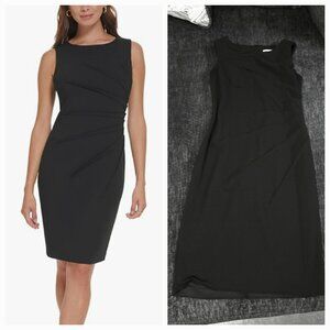 Calvin Klein Women's Sleeveless Sheath Dress with Starburst Detail
